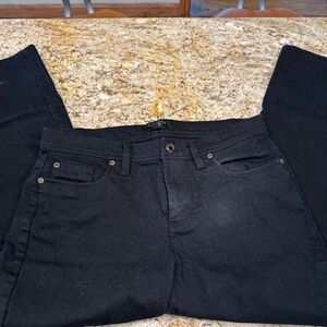 🌷PRICE DROP🌷Talbots black straight leg jeans with gold zip pockets size 10P